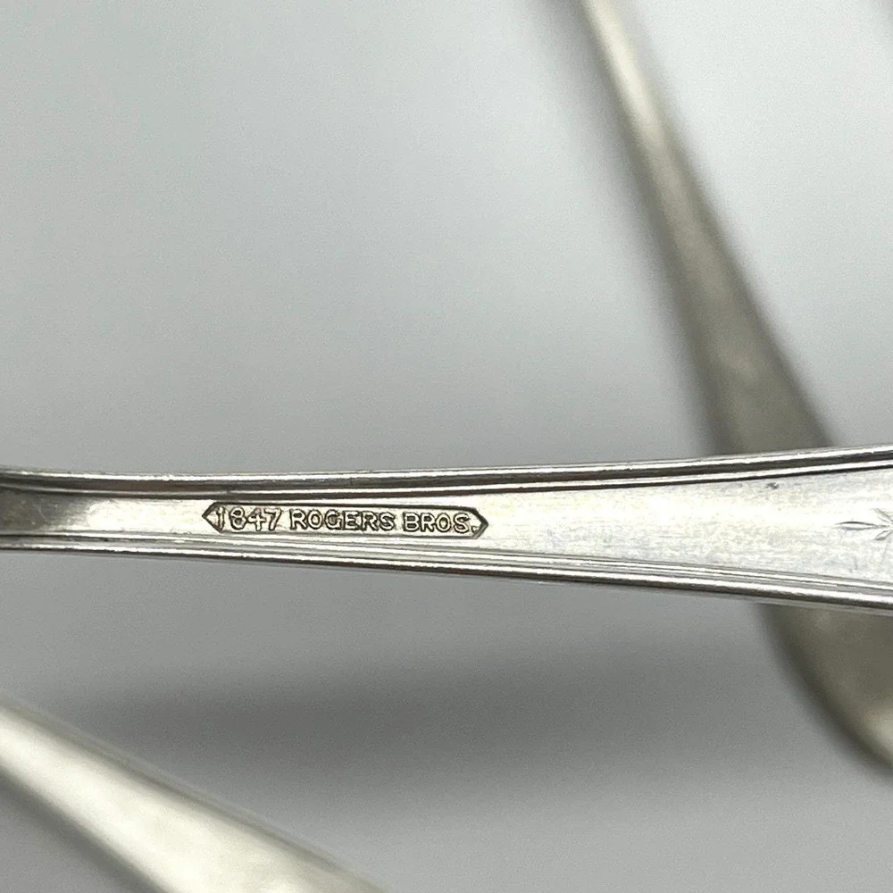 1847 Rogers Bros Argosy Pattern Silver Plated Salad Forks Set Of 4 Flatware 1926